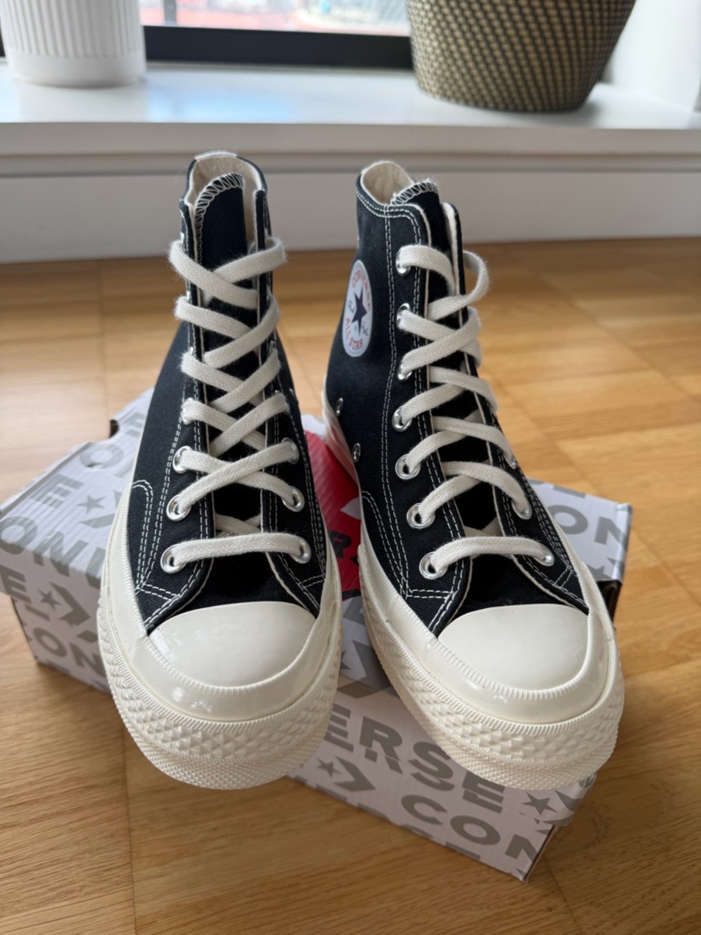Comme des Garcons Play X Converse High-Top Sneakers (unisex) - Picture 3 of 8